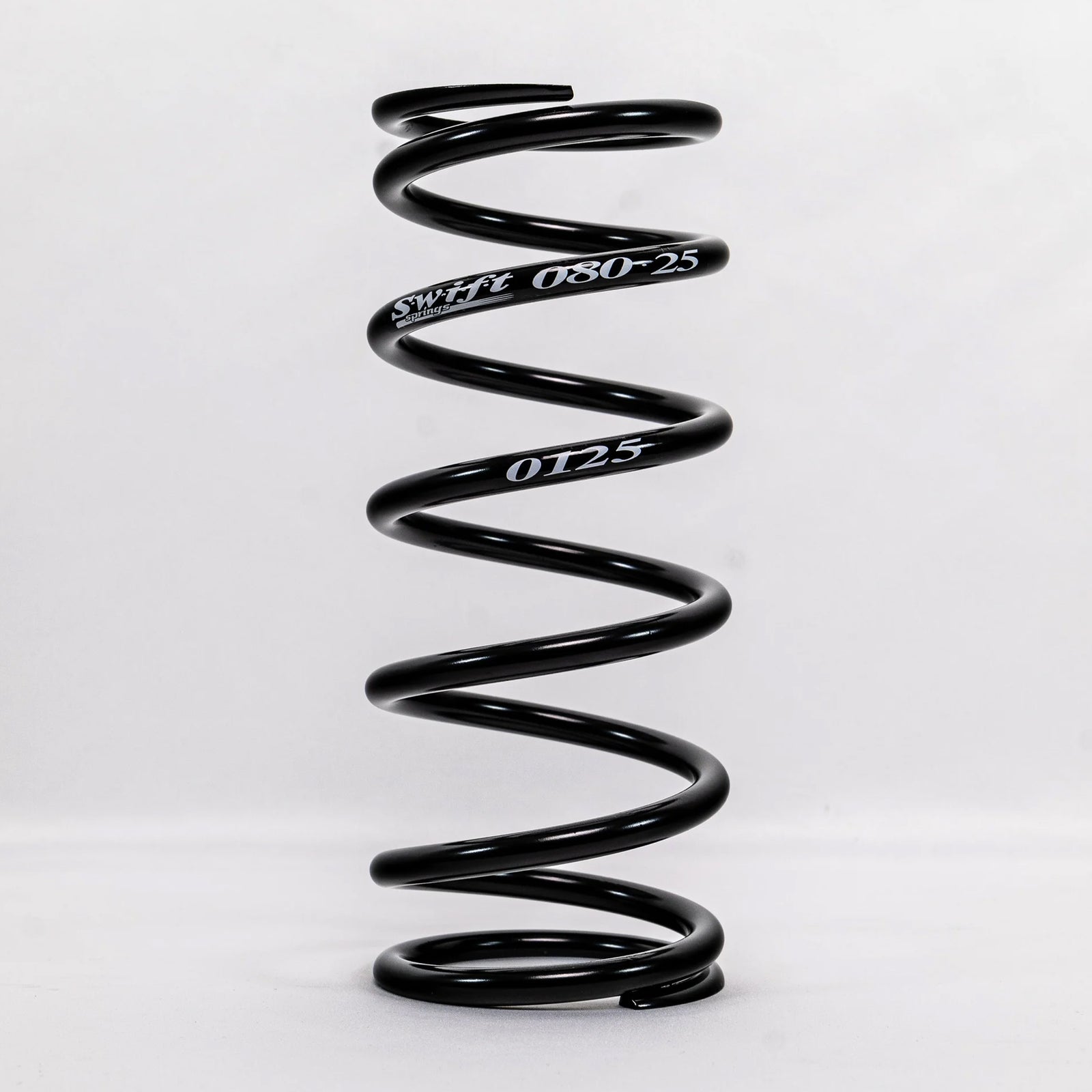 Swift Springs Coil Spring, Coil-Over Barrel, 2.5" ID, 8" Length, Steel, Black Powder Coat