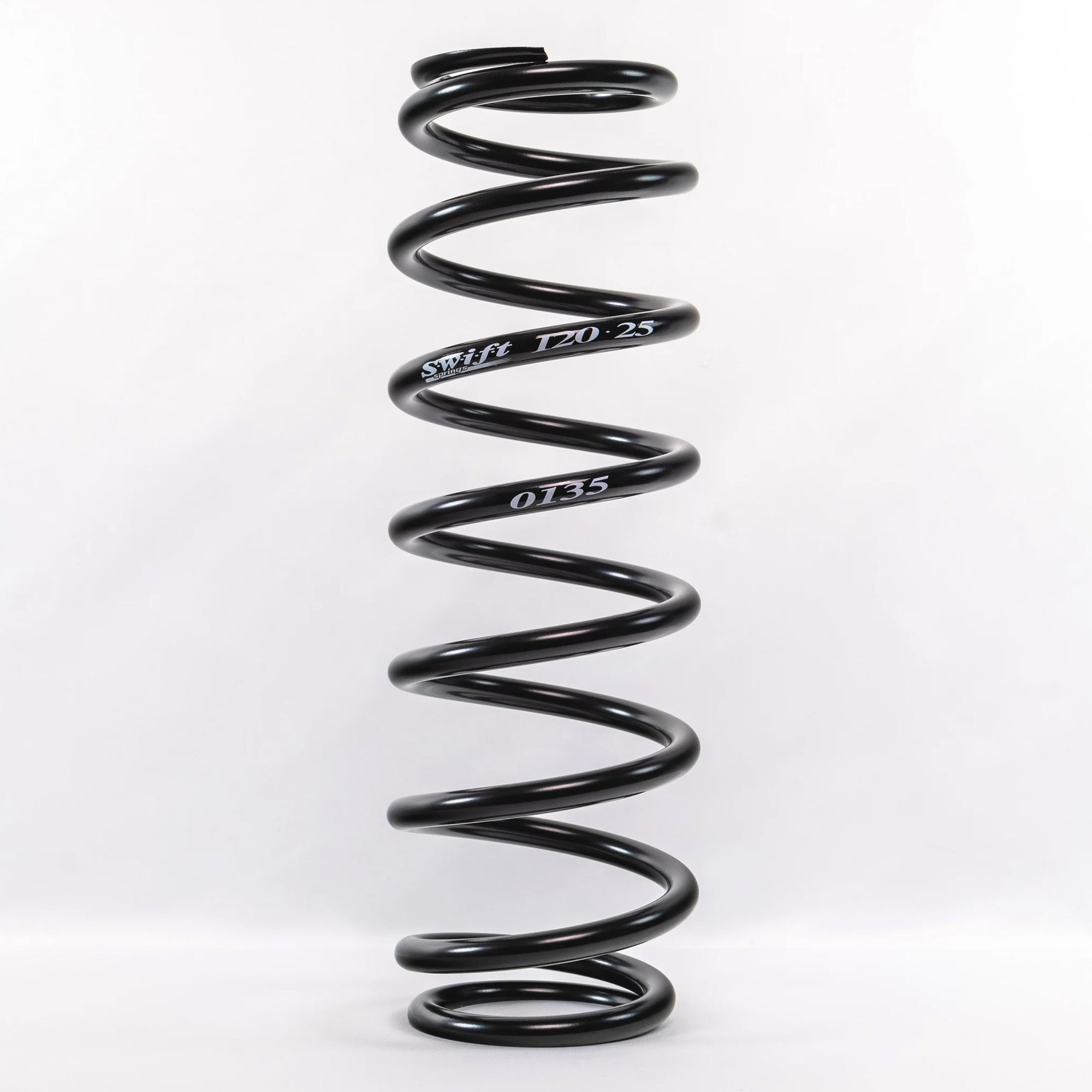Swift Springs Coil Spring, Coil-Over Barrel, 2.5" ID, 12" Length, Steel, Black Powder Coat